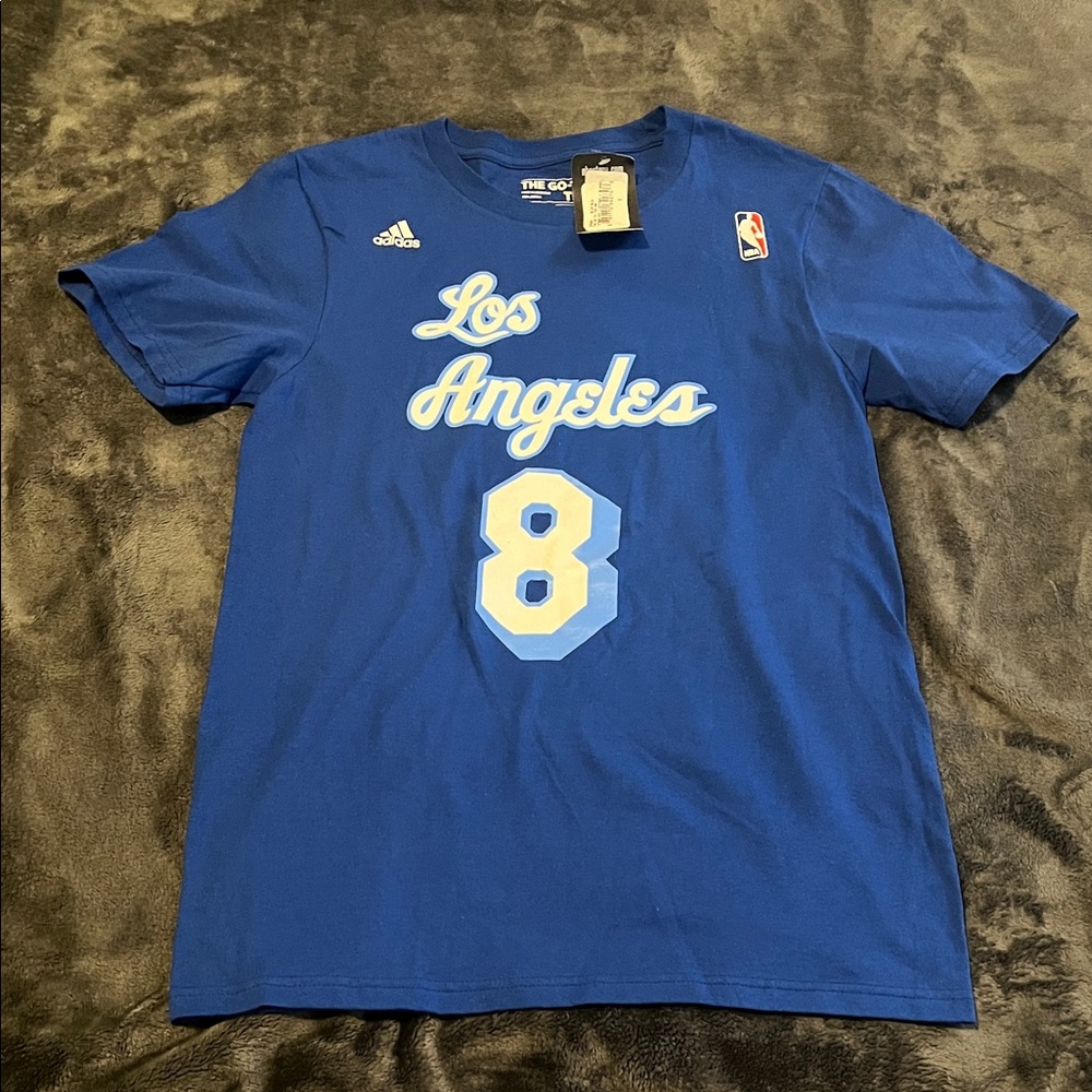 Los Angeles Lakers Lakers Kobe Bryant Blue Adidas Throwback Shirt Mens Small